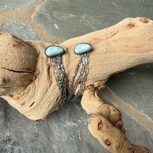 New🌟 Free People Wild Turquoise Silver Dangle Earrings